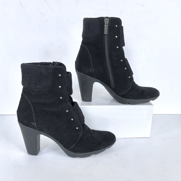 Aquatalia black suede water resistant boots 7.5